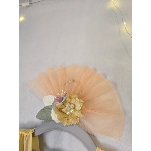 WEISSMAN Showtime 17022 Orange Floral Lace Sequin Tutu Dance Costume XSC 4/5 - Picture 8 of 15